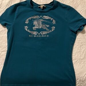 Burberry Blue Graphic Tee